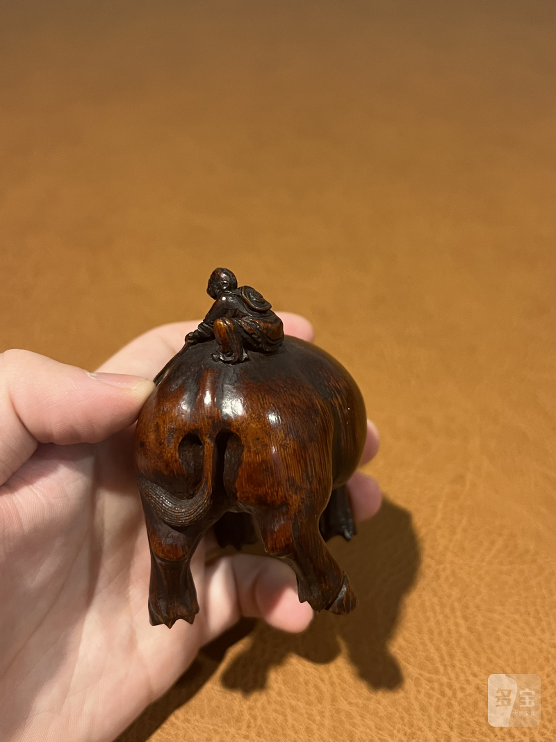 清中期 根雕牧童骑牛像 - 图5